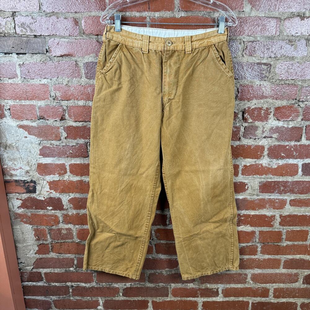 Vintage Saftbak Pants Mens 30x27 Brown Canvas Water Repellent Hunting Workwear